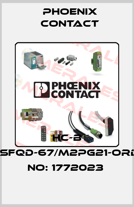 HC-B 24-SFQD-67/M2PG21-ORDER NO: 1772023  Phoenix Contact