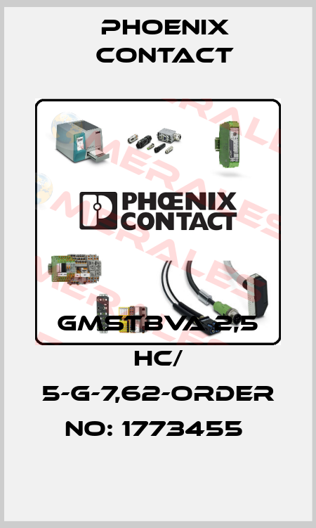 GMSTBVA 2,5 HC/ 5-G-7,62-ORDER NO: 1773455  Phoenix Contact