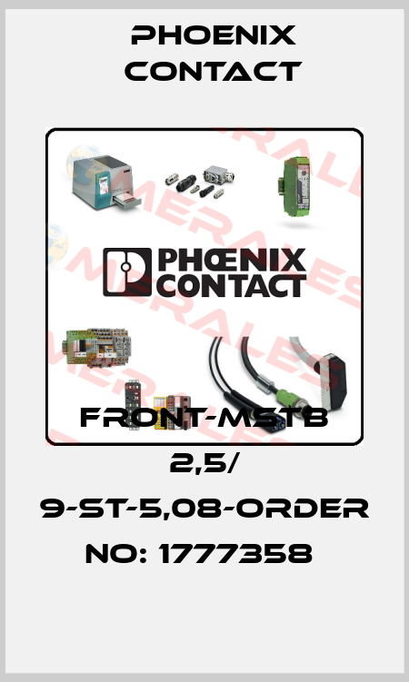 FRONT-MSTB 2,5/ 9-ST-5,08-ORDER NO: 1777358  Phoenix Contact