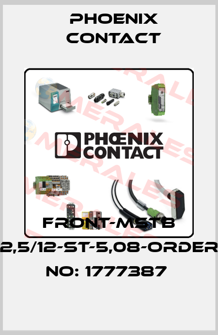 FRONT-MSTB 2,5/12-ST-5,08-ORDER NO: 1777387  Phoenix Contact