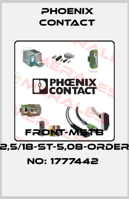 FRONT-MSTB 2,5/18-ST-5,08-ORDER NO: 1777442  Phoenix Contact