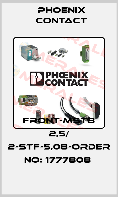 FRONT-MSTB 2,5/ 2-STF-5,08-ORDER NO: 1777808  Phoenix Contact