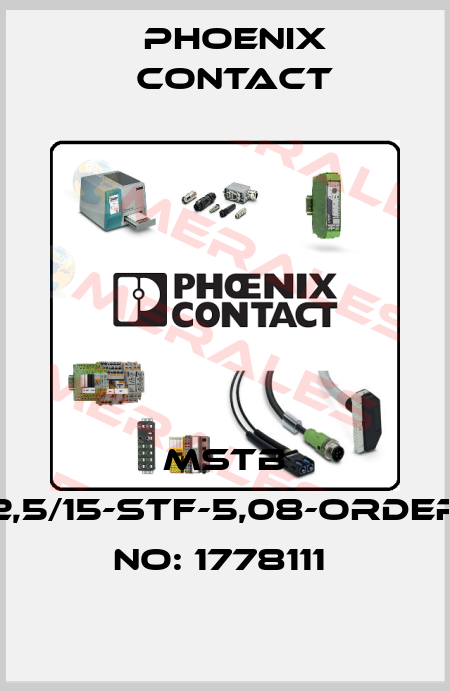 MSTB 2,5/15-STF-5,08-ORDER NO: 1778111  Phoenix Contact