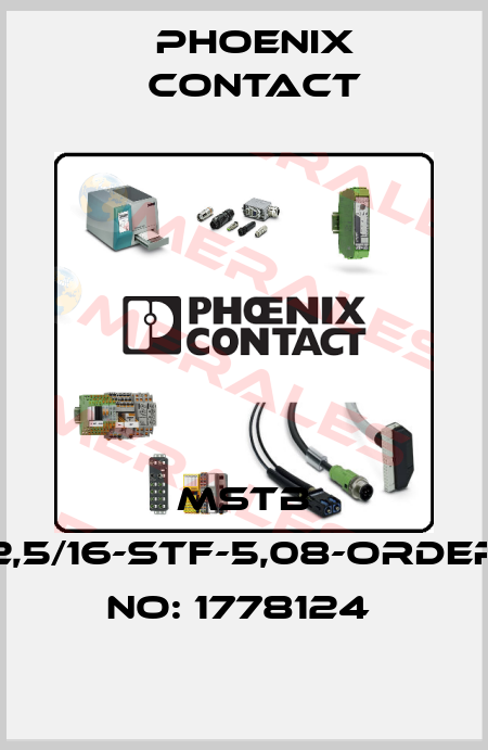 MSTB 2,5/16-STF-5,08-ORDER NO: 1778124  Phoenix Contact
