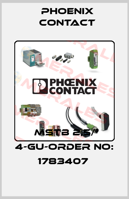 MSTB 2,5/ 4-GU-ORDER NO: 1783407  Phoenix Contact