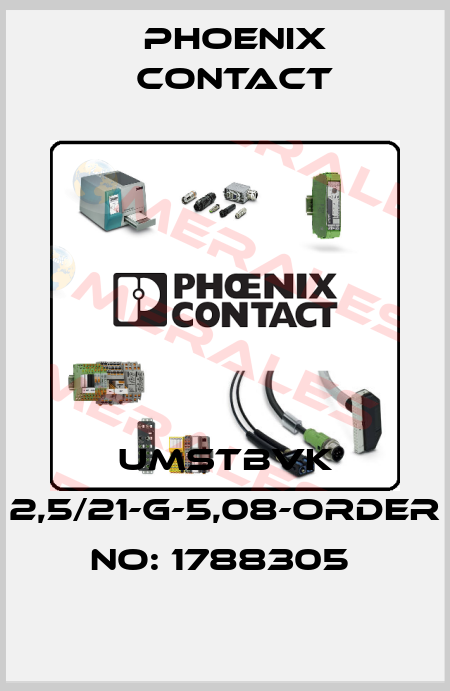 UMSTBVK 2,5/21-G-5,08-ORDER NO: 1788305  Phoenix Contact
