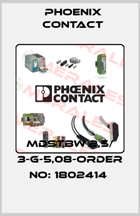 MDSTBW 2,5/ 3-G-5,08-ORDER NO: 1802414  Phoenix Contact