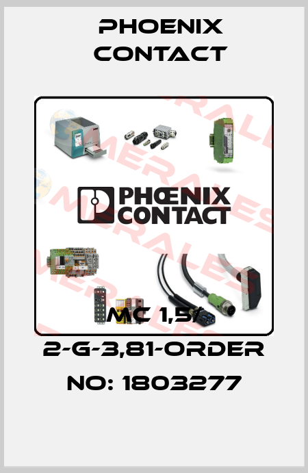 MC 1,5/ 2-G-3,81-ORDER NO: 1803277 Phoenix Contact