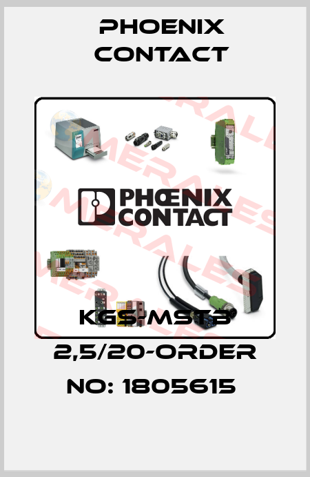 KGS-MSTB 2,5/20-ORDER NO: 1805615  Phoenix Contact