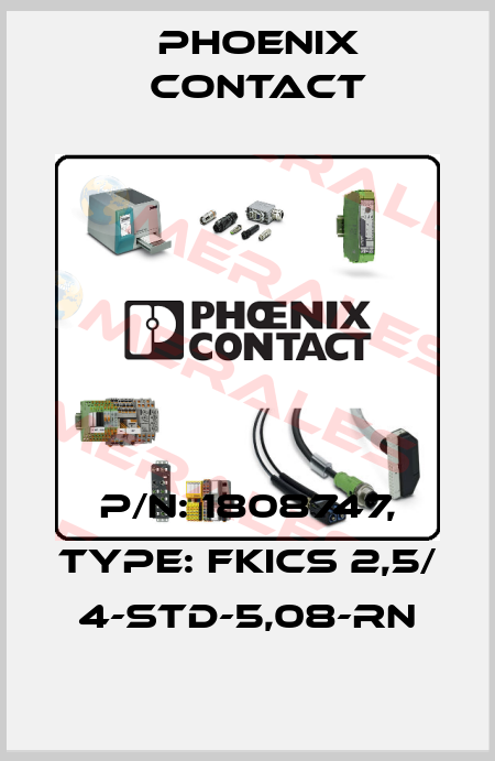 p/n: 1808747, Type: FKICS 2,5/ 4-STD-5,08-RN Phoenix Contact