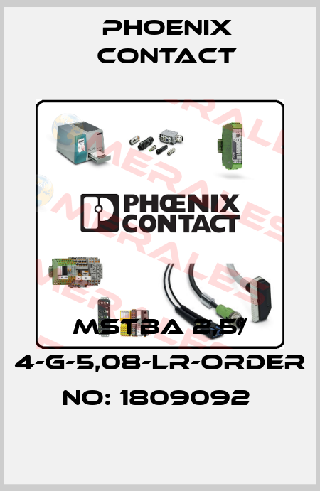 MSTBA 2,5/ 4-G-5,08-LR-ORDER NO: 1809092  Phoenix Contact