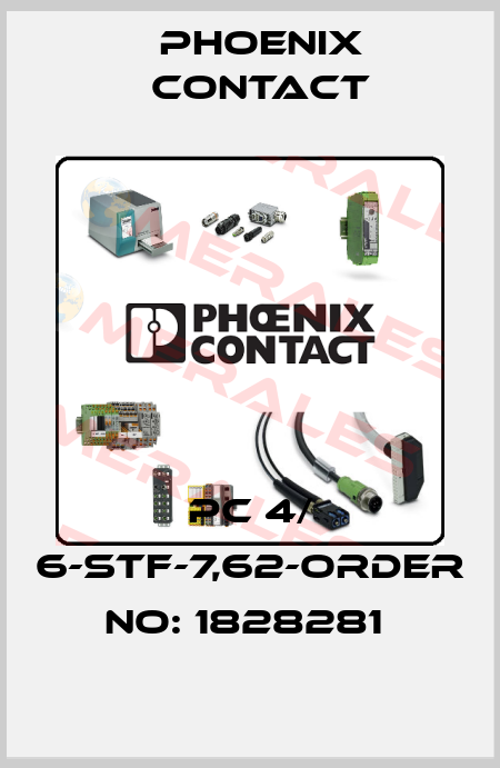 PC 4/ 6-STF-7,62-ORDER NO: 1828281  Phoenix Contact