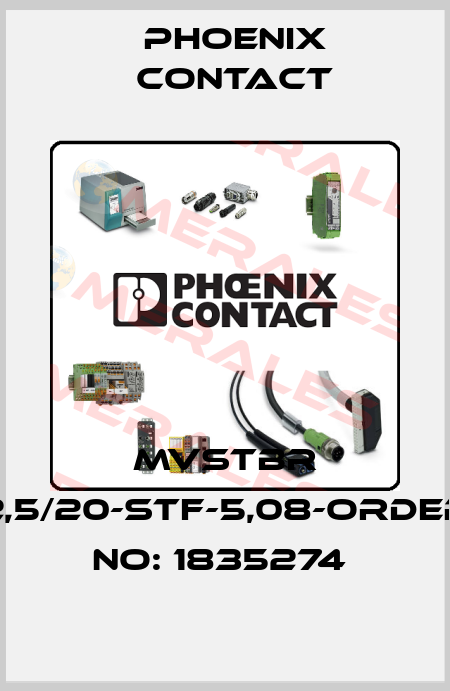MVSTBR 2,5/20-STF-5,08-ORDER NO: 1835274  Phoenix Contact