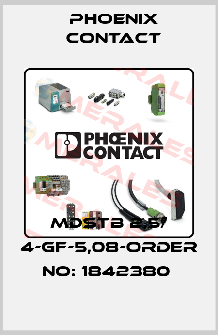 MDSTB 2,5/ 4-GF-5,08-ORDER NO: 1842380  Phoenix Contact