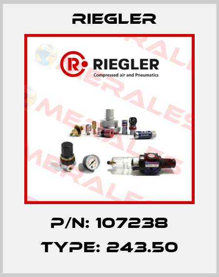 P/N: 107238 Type: 243.50 Riegler