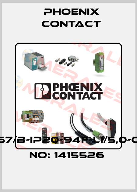 VS-IP67/B-IP20-94F-LI/5,0-ORDER NO: 1415526  Phoenix Contact