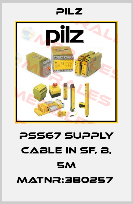 PSS67 Supply Cable IN sf, B, 5m MatNr:380257  Pilz