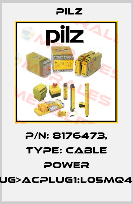 p/n: 8176473, Type: Cable Power PROplug>ACplug1:L05mQ4,0BRSK Pilz