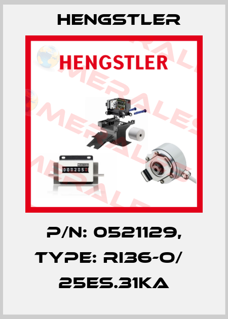 p/n: 0521129, Type: RI36-O/   25ES.31KA Hengstler