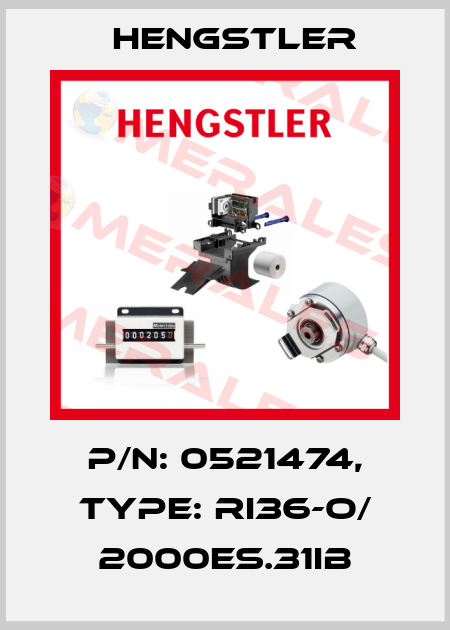 p/n: 0521474, Type: RI36-O/ 2000ES.31IB Hengstler