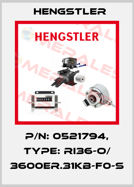 p/n: 0521794, Type: RI36-O/ 3600ER.31KB-F0-S Hengstler