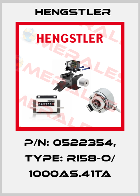 p/n: 0522354, Type: RI58-O/ 1000AS.41TA Hengstler