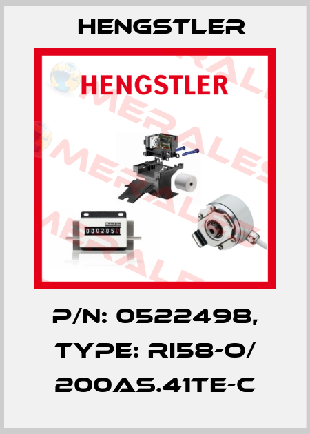 p/n: 0522498, Type: RI58-O/ 200AS.41TE-C Hengstler