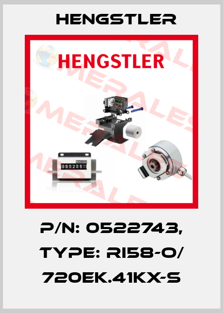 p/n: 0522743, Type: RI58-O/ 720EK.41KX-S Hengstler