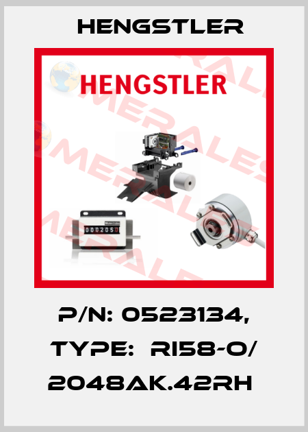 P/N: 0523134, Type:  RI58-O/ 2048AK.42RH  Hengstler