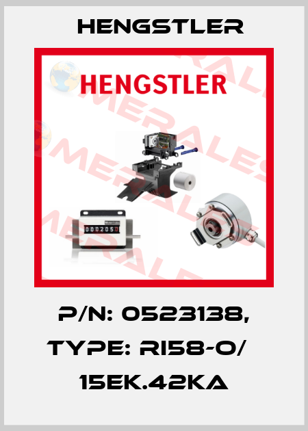 p/n: 0523138, Type: RI58-O/   15EK.42KA Hengstler