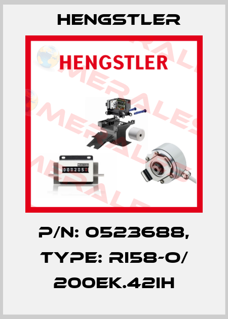 p/n: 0523688, Type: RI58-O/ 200EK.42IH Hengstler
