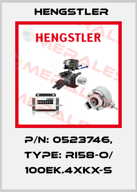 p/n: 0523746, Type: RI58-O/ 100EK.4XKX-S Hengstler