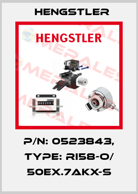 p/n: 0523843, Type: RI58-O/ 50EX.7AKX-S Hengstler