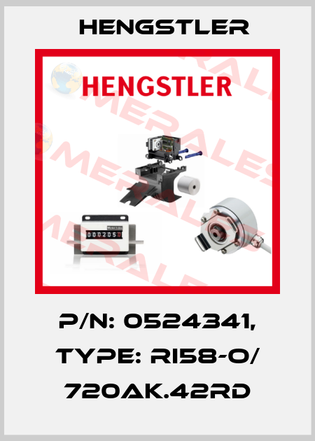 p/n: 0524341, Type: RI58-O/ 720AK.42RD Hengstler