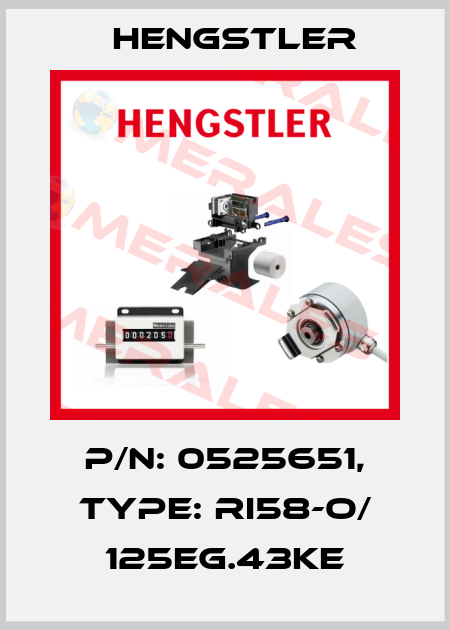 p/n: 0525651, Type: RI58-O/ 125EG.43KE Hengstler