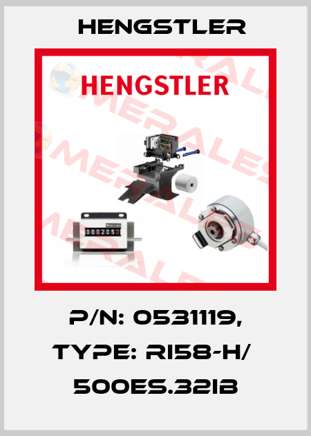 p/n: 0531119, Type: RI58-H/  500ES.32IB Hengstler