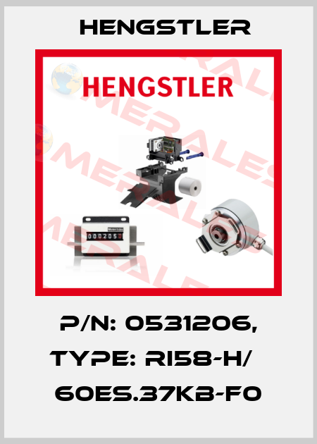 p/n: 0531206, Type: RI58-H/   60ES.37KB-F0 Hengstler