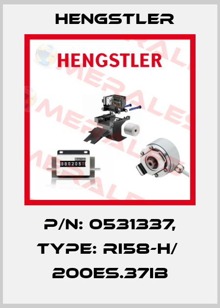 p/n: 0531337, Type: RI58-H/  200ES.37IB Hengstler