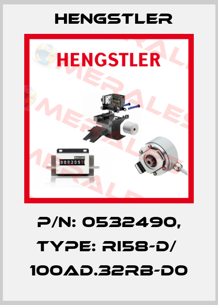 p/n: 0532490, Type: RI58-D/  100AD.32RB-D0 Hengstler