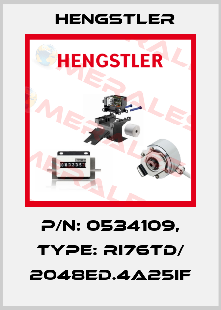 p/n: 0534109, Type: RI76TD/ 2048ED.4A25IF Hengstler