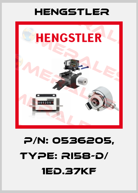 p/n: 0536205, Type: RI58-D/    1ED.37KF Hengstler