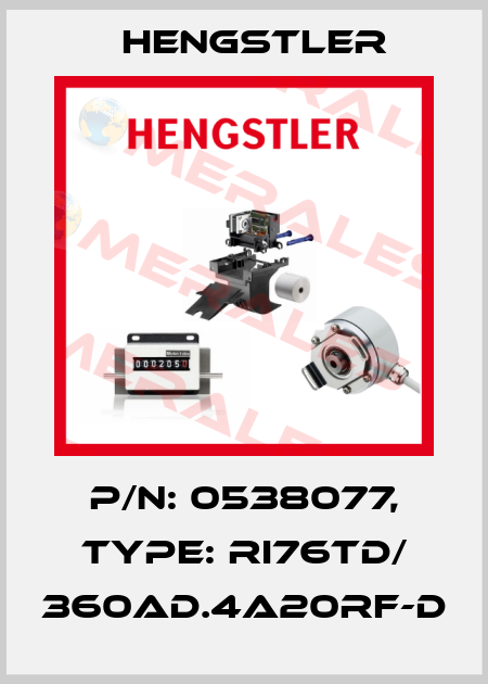 p/n: 0538077, Type: RI76TD/ 360AD.4A20RF-D Hengstler