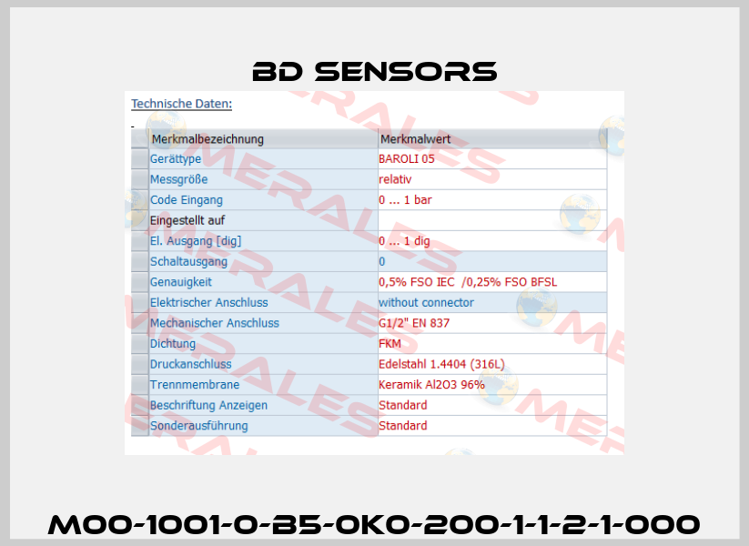 M00-1001-0-B5-0K0-200-1-1-2-1-000 Bd Sensors