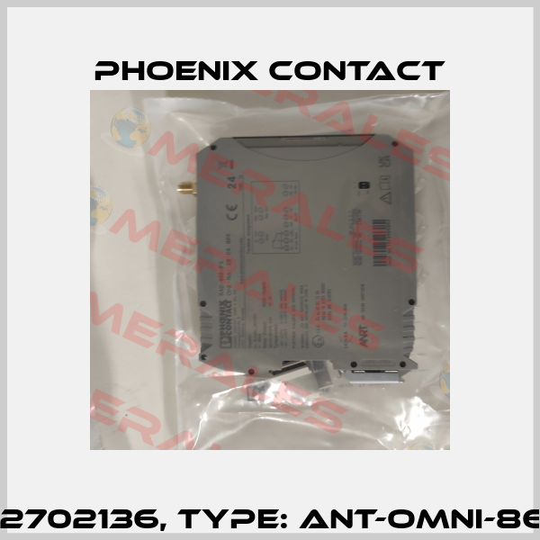 P/N: 2702136, Type: ANT-OMNI-868-01 Phoenix Contact