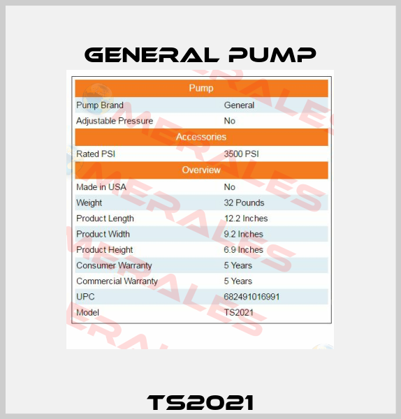 TS2021 General Pump