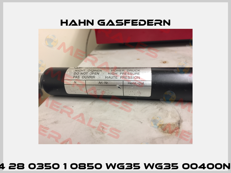 G 14 28 0350 1 0850 WG35 WG35 00400N /4  Hahn Gasfedern