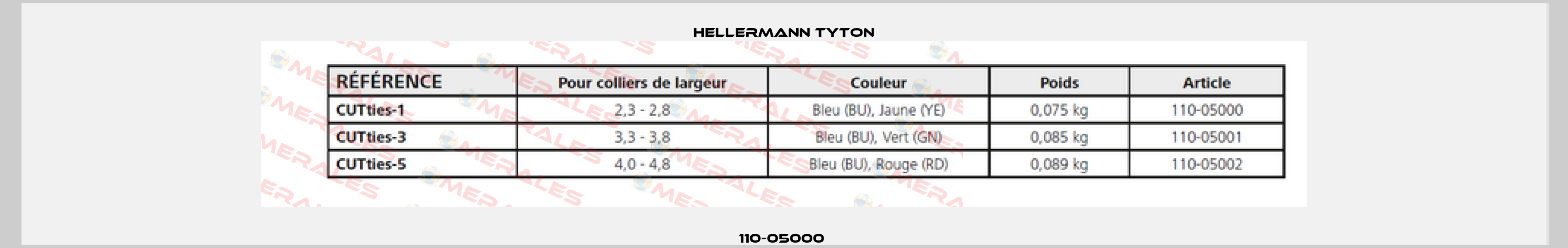110-05000  Hellermann Tyton