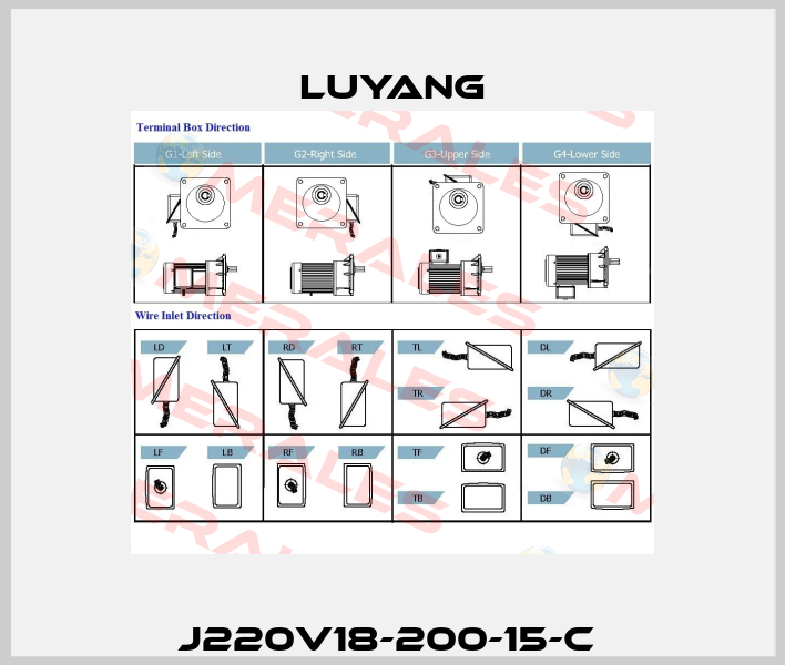 J220V18-200-15-C  Luyang Gear Motor
