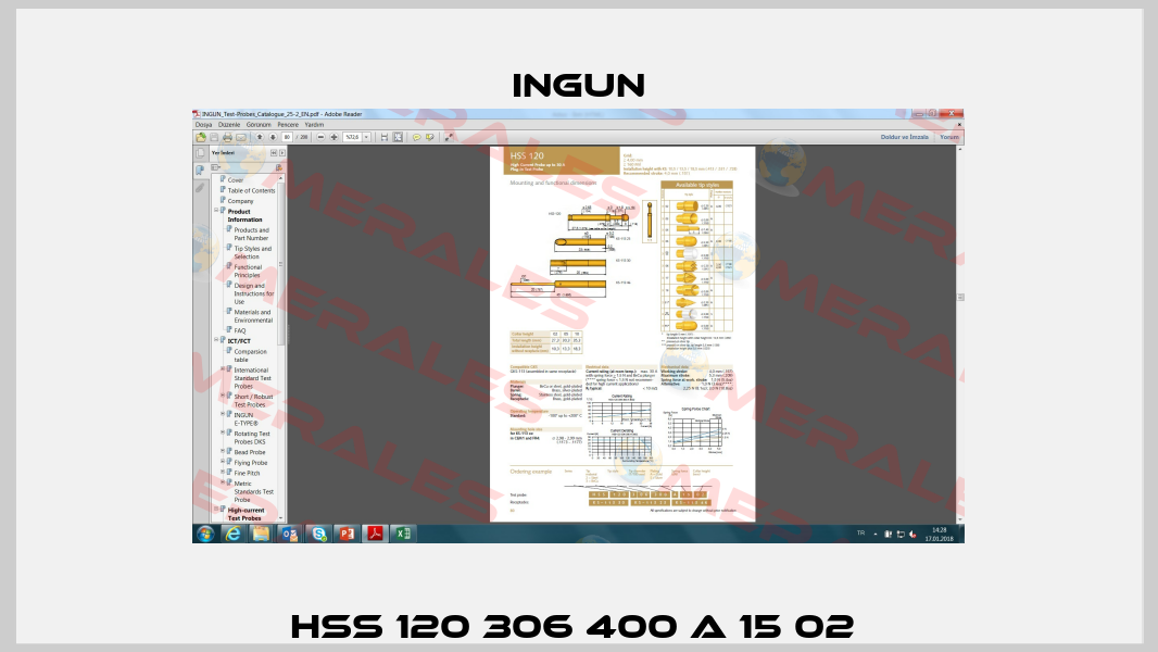 HSS 120 306 400 A 15 02  Ingun