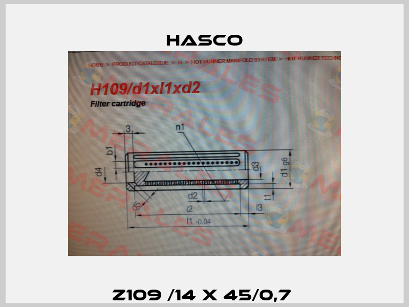 Z109 /14 X 45/0,7  Hasco